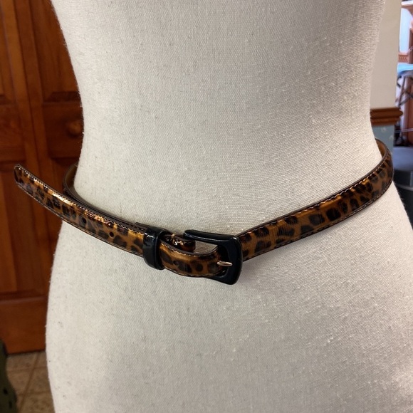 Chaps Animal Print Belt Patent S - Picture 1 of 5